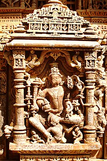 Sahasra Bahu Temples relief in Nagda, Rajasthan, 10th century CE. Nagda(Rajasthan)Relief1.jpg