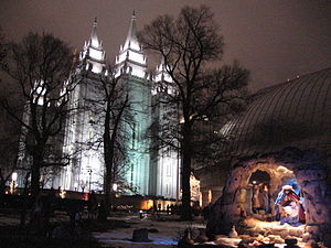 Nativity scene at Temple Square SLC