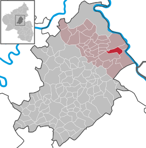 Poziția ortsgemeinde Niederburg pe harta districtului Rhein-Hunsrück-Kreis
