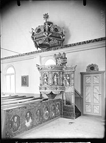 Predikstolen efter restaurering