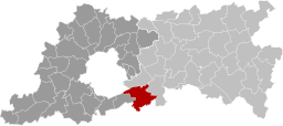 Overijses läge inom provinsen Vlaams-Brabant