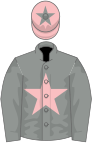 Grey, pink star, pink cap, grey star