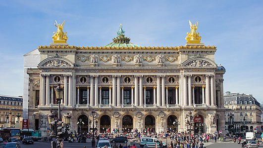 Façade du Palais Garnier (1875), Paris.