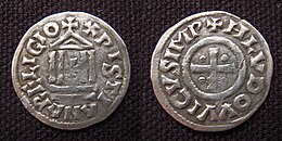 Penning of denarius, zilver, Lodewijk de Vrome, z.j. (813–840).