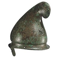 A Thracian helmet. It lacks its cheek pieces. Phrygian helmet.jpg