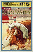 Poster for Quo Vadis (1913 silent film) - Lygia Bound to the Wild Bull