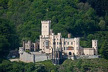 Stolzenfels Castle in Koblenz, an example of the Rhine romanticism Schloss Stolzenfels 01 Koblenz 2015.jpg