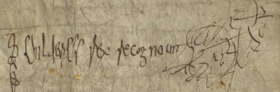 Signature de Childéric II
