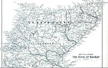 Map showing the Mackay chief's territory of Strathnaver in relation to Caithness, Sutherland and Ross to the south Strathnaver map.jpg