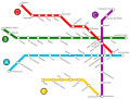 La rete della metropolitana nel 1955