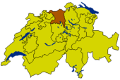 Položaj kantona Aargau v Švici