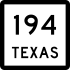 State Highway 194 marker