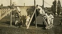 Obstacle-course training at the Royal Military College of Canada c. 1917