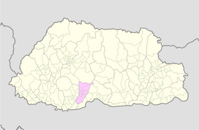 Location map Tsirang Bhutan