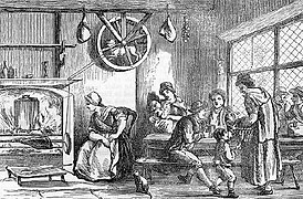 Représentation d'un turnspit dog (1799).