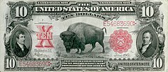 Бизон на аверсе 10 долларов, 1901