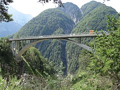 Viadukt v Mlinču čez Mangartski potok