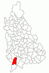 Location in Dâmbovița County