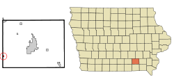 Location of Blakesburg, Iowa