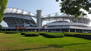 Das Wuhan-Sports-Center-Stadion (Juni 2016)