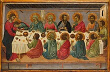 Ugolino di Nerio, predella scene of The Last Supper 1g Ugolino di Nerio. The Last Supper Metropolitan mus. N-Y.jpg