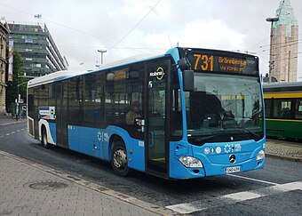 Bus Nobina devant l'Ateneum.