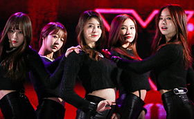 EXID performing in 2014.