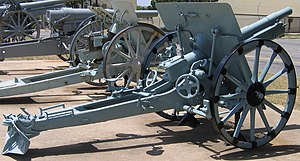 Egy 8 cm Feldkanone M. 17 a U.S. Army Field Artillery Museum-ban, Fort Sill, Oklahoma