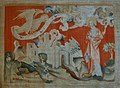 Плач орла, фрагмент гобелена «Анжерский апокалипсис», XIV век