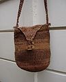 A shoulder bag made of baobab tree fibres, bought in Zimbabwe in 1995.