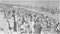 A horse race held at Barbara, Palestine, 7 September 1940, with Australian 6th Division troops watching.