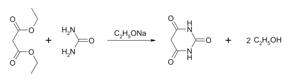 Synthese van barbituurzuur.