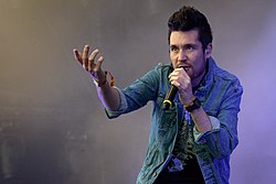 Bastillen laulaja Dan Smith vuoden 2015 Lollapaloozassa.