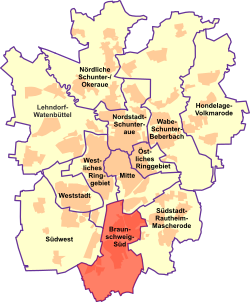 Braunschweig Stadtbezirk 211 Braunschweig-Süd (2021)