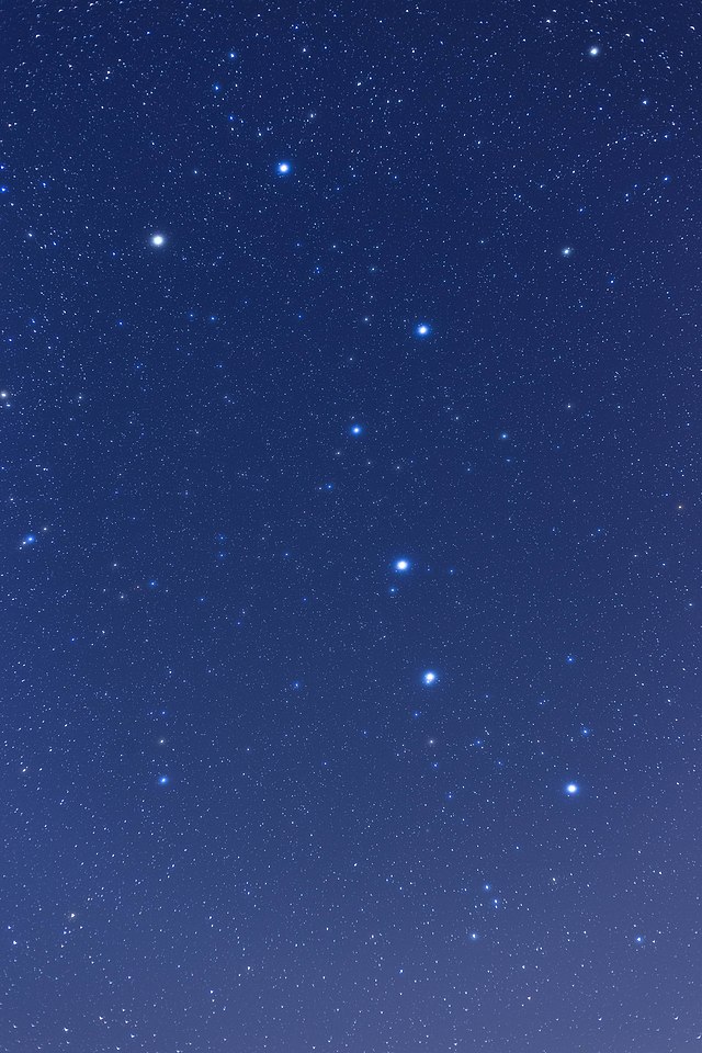 View of the night sky, showing the Big Dipper constellation