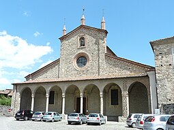 Facade of Church of San Colombano Bobbio