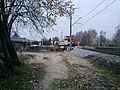 Budowa przejazdu kolejowo-drogowego na skrzyżowaniu ulicy Batalionu Morskiego i linii kolejowej nr 202 w Wejherowie – widok w kierunku zachodnim