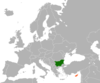 Location map for Bulgaria and Cyprus.