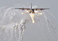RAF C-130J employing defensive countermeasures over Iraq, 1 July 2003.