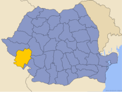 Letak County Caraş-Severin di Rumania