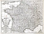 Carte de France dressée pour l'usage du Roy. Delisle Guillaume (1721)