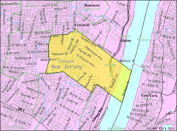 Карта Бюро переписи населения Тенафли, Нью-Джерси