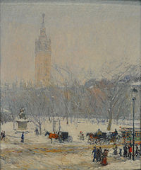 Snowstorm, Madison Square, c. 1890