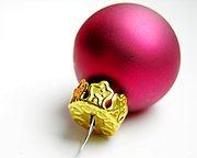 Christmas bauble (called a Christmas ball in American English