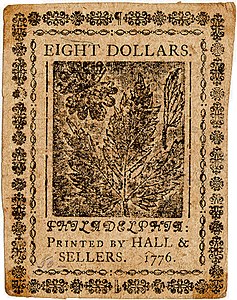 Continental Currency $8 banknote reverse (May 9, 1776).jpg