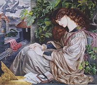 Dante Gabriel Rossetti: Pia de' Tolomei pintura, 1868 inguruan.