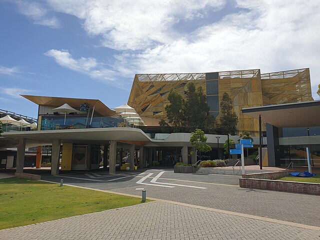 This is an image of ECU’s central student services hub on the Joondalup campus.