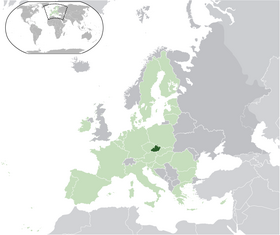 Localisation de la Moravie dans l'Union européenne