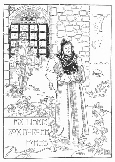 Ex-libris Roxburghe Press..