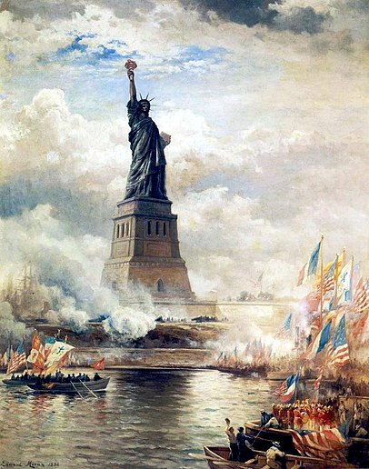 File:EdwardMoran-UnveilingTheStatueofLiberty1886Large.jpg